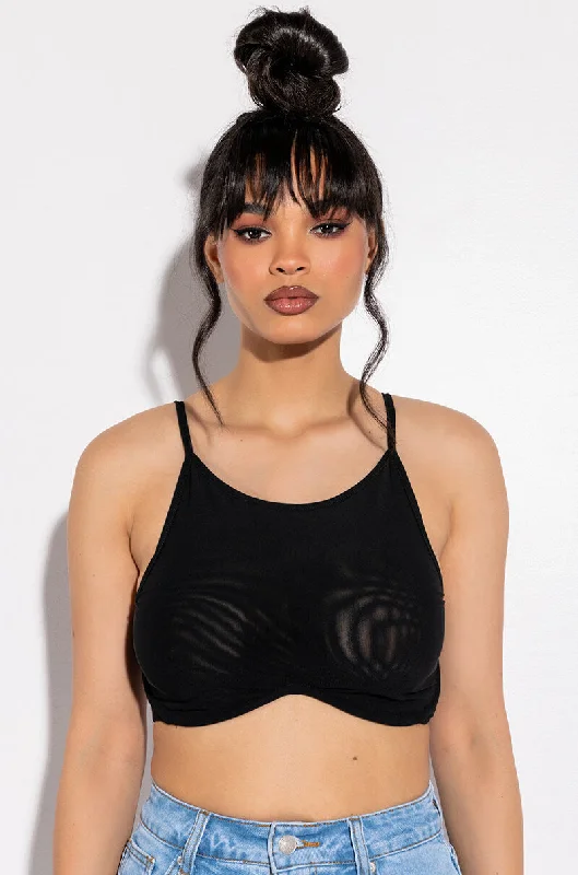 ADMIRE THE ARTWORK MESH UNDERWIRE BRALETTE