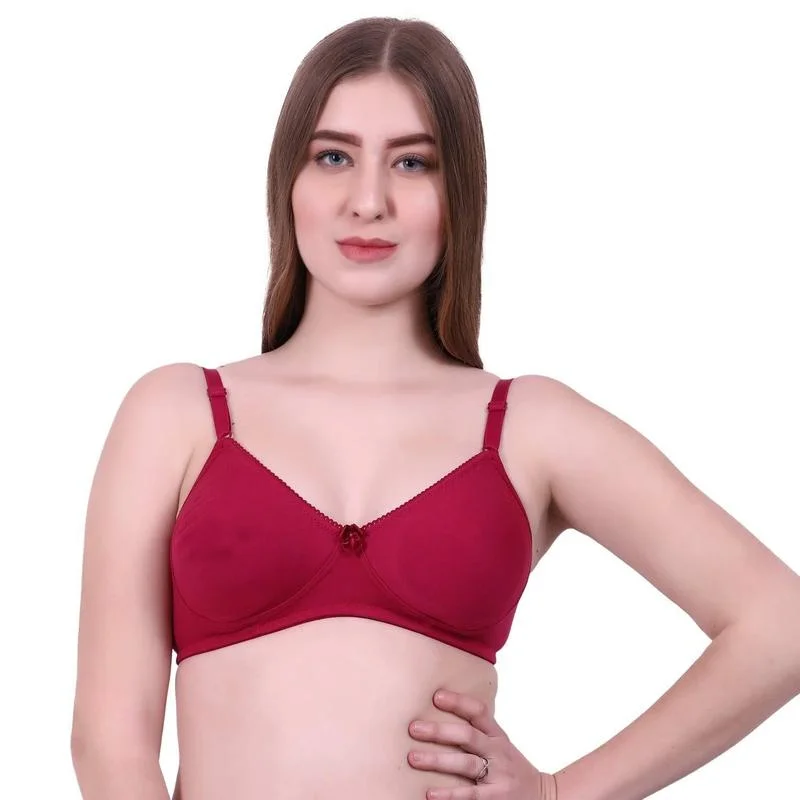 Lovable Women Full Coverage Classic Non Padded Bra Dark Red