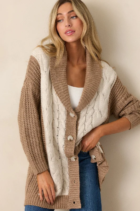 Just For Me Tan Cardigan