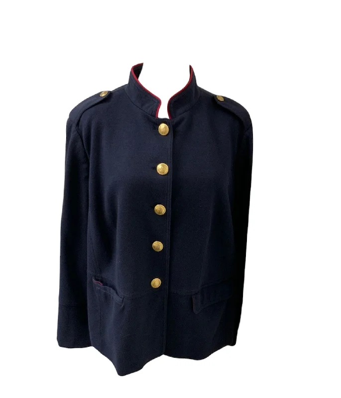 Talbot's Navy Knit Blazer 16WP