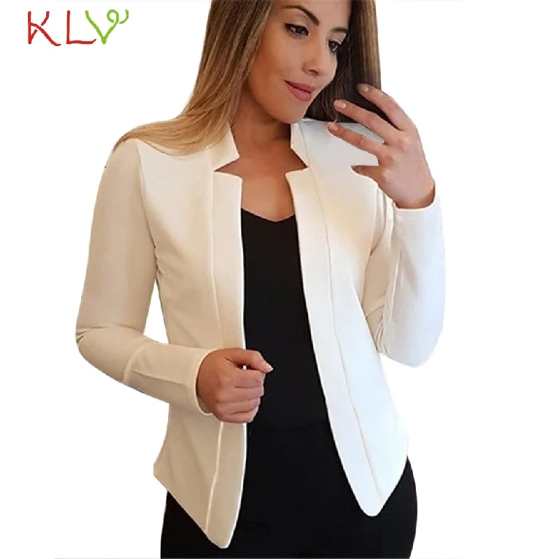 Women Jacket Chic Slim Elegant Office Lady Suit Coat